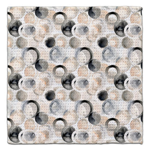 Beige Geo Circles Eco-Friendly Washcloth - CJ Bella Co.