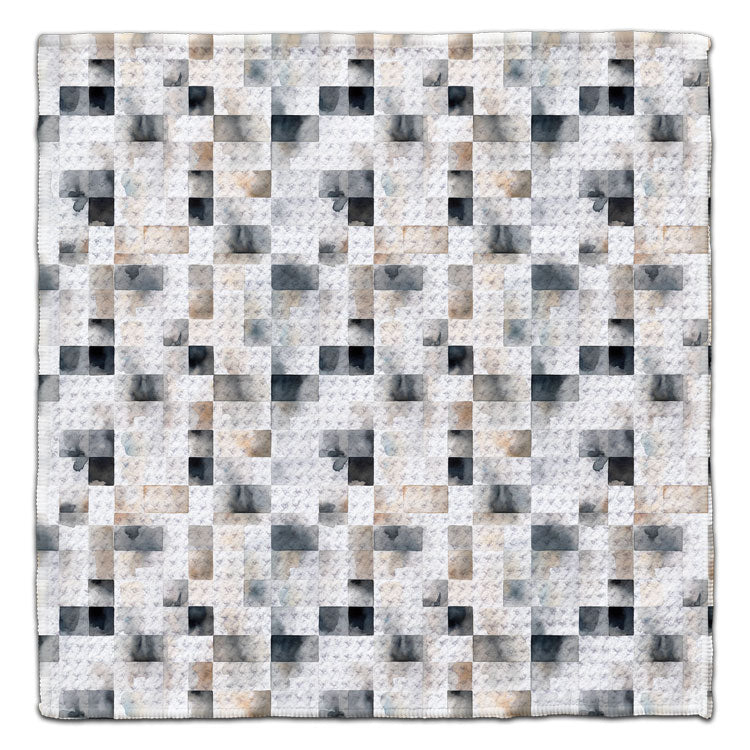 Beige Geo Pixels Eco-Friendly Washcloth - CJ Bella Co.