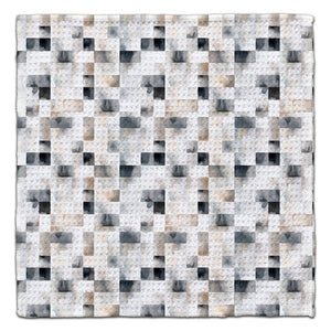 Beige Geo Pixels Eco-Friendly Washcloth - CJ Bella Co.