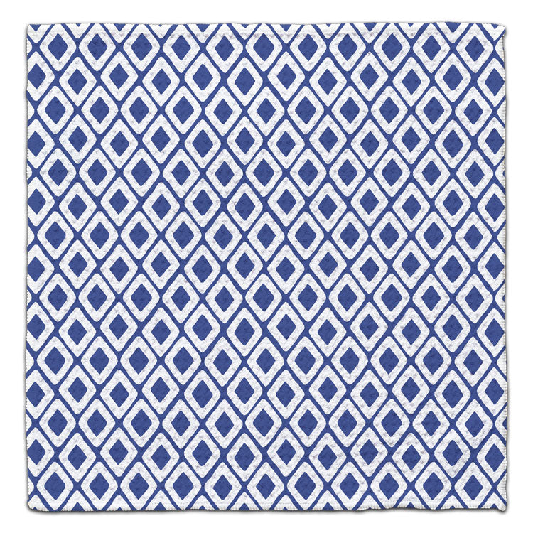Blue Geo Double Diamond Eco-Friendly Washcloth - CJ Bella Co.