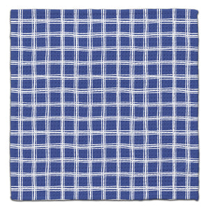 Blue Geo Plaid Eco-Friendly Washcloth