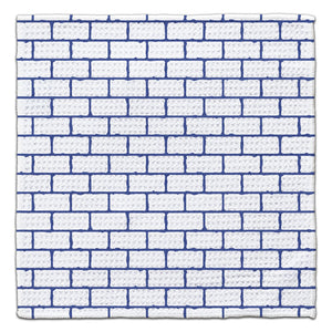 Blue Geo Subway Tile Eco-Friendly Washcloth