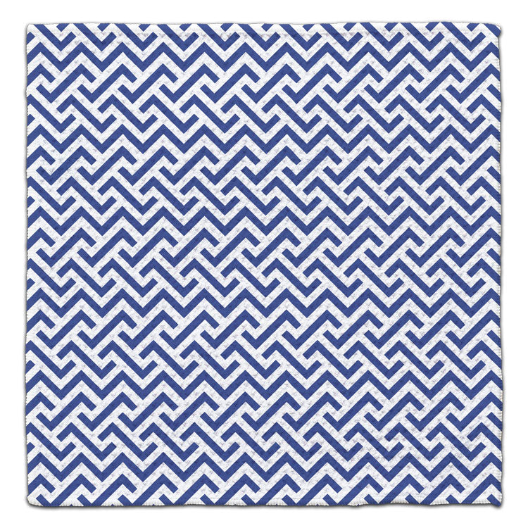 Blue Geo Zig-Zag Eco-Friendly Washcloth - CJ Bella Co.