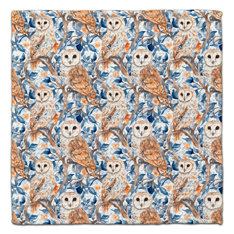 Owl on Branch Eco-Friendly Washcloth