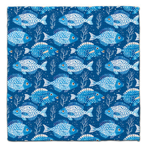 Blue and White Fish Eco-Friendly Washcloth