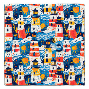 Colorful Lighthouses Eco-Friendly Washcloth - CJ Bella Co.