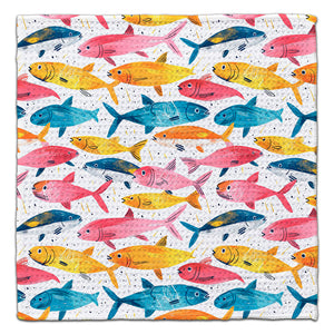 Rainbow Colored Fish Eco-Friendly Washcloth - CJ Bella Co.