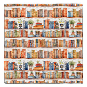 Brown Bookshelves Eco-Friendly Washcloth