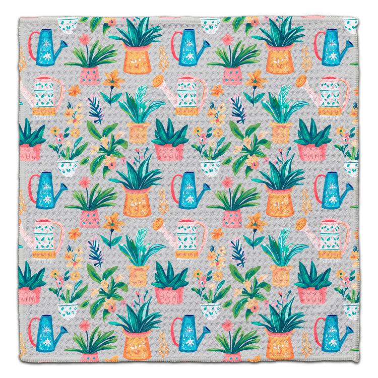 Water Cans and Potted Plants Eco-Friendly Washcloth - CJ Bella Co.