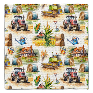 Farm Tractors Eco-Friendly Washcloth