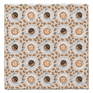 Coffee Cups and Beans Eco-Friendly Washcloth