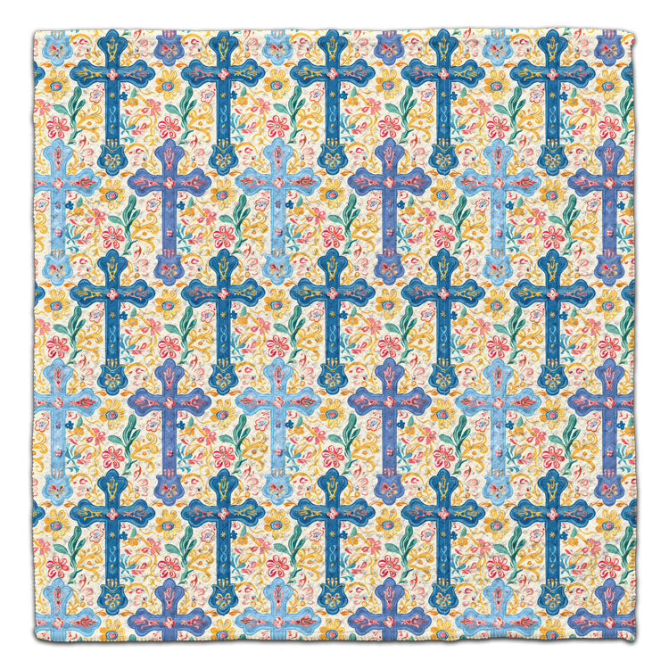 Dark Blue Crosses Eco-Friendly Washcloth