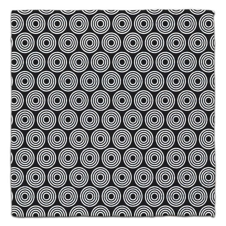 Black and White Bullseyes Eco-Friendly Washcloth
