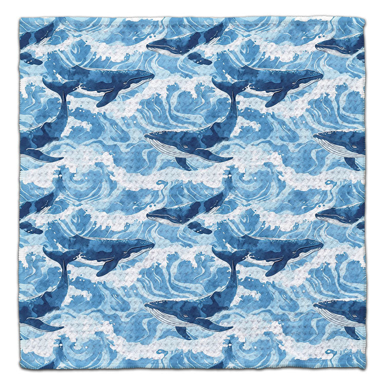 Whale in Waves Eco-Friendly Washcloth - CJ Bella Co.