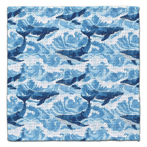 Whale in Waves Eco-Friendly Washcloth - CJ Bella Co.