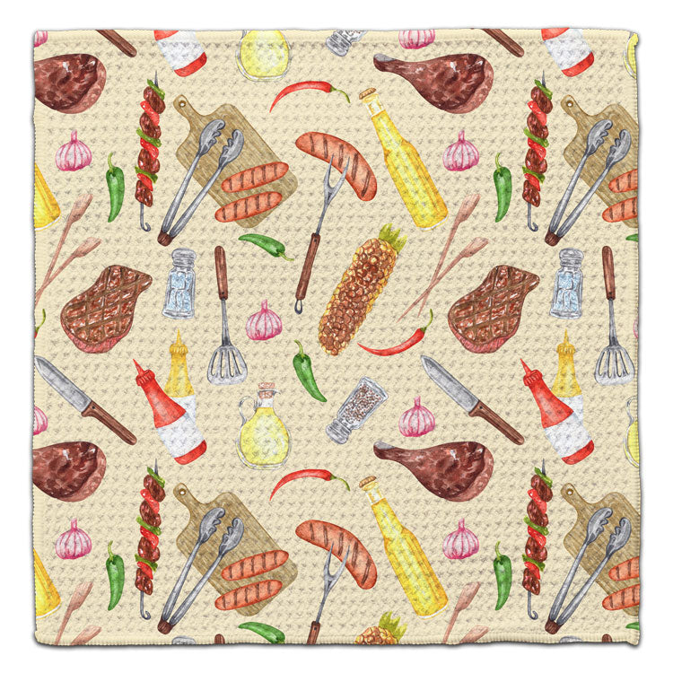 Barbeque Food Eco-Friendly Washcloth