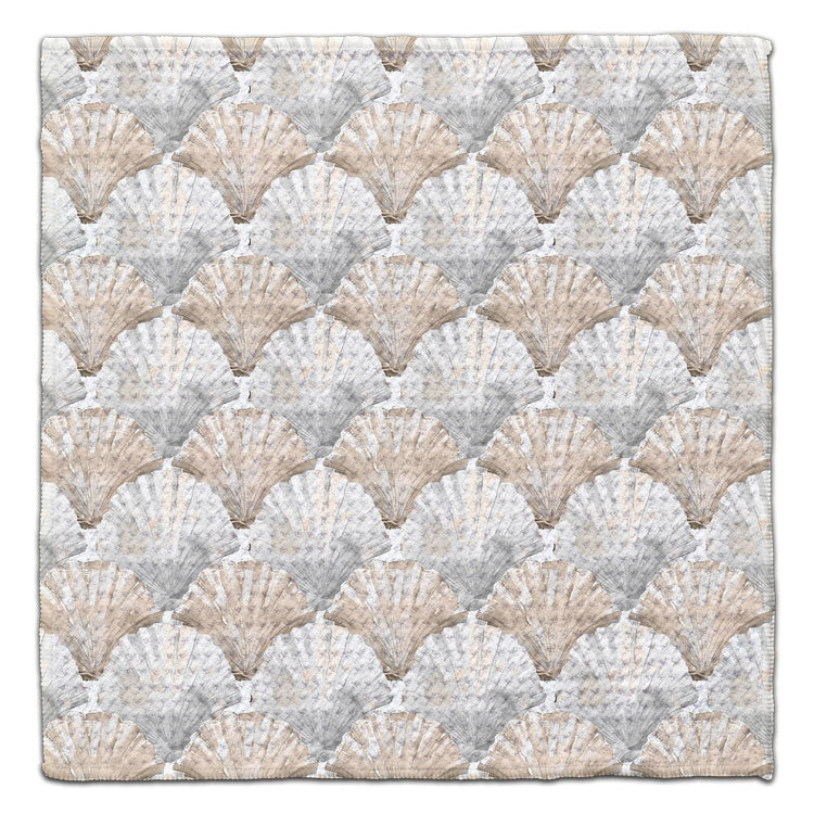Cockle Shells Beige/Grey Eco-Friendly Washcloth