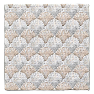Cockle Shells Beige/Grey Eco-Friendly Washcloth