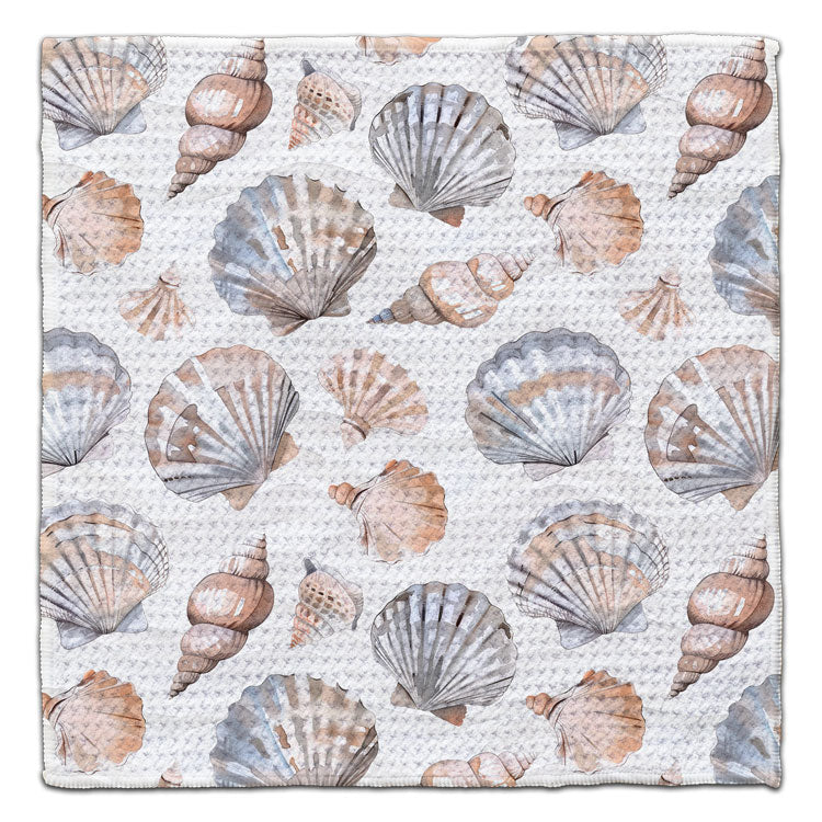 Mixed Shells Beige/Grey Eco-Friendly Washcloth - CJ Bella Co.