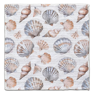 Mixed Shells Beige/Grey Eco-Friendly Washcloth - CJ Bella Co.