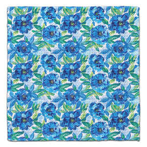 All Blue Flowers Washcloth