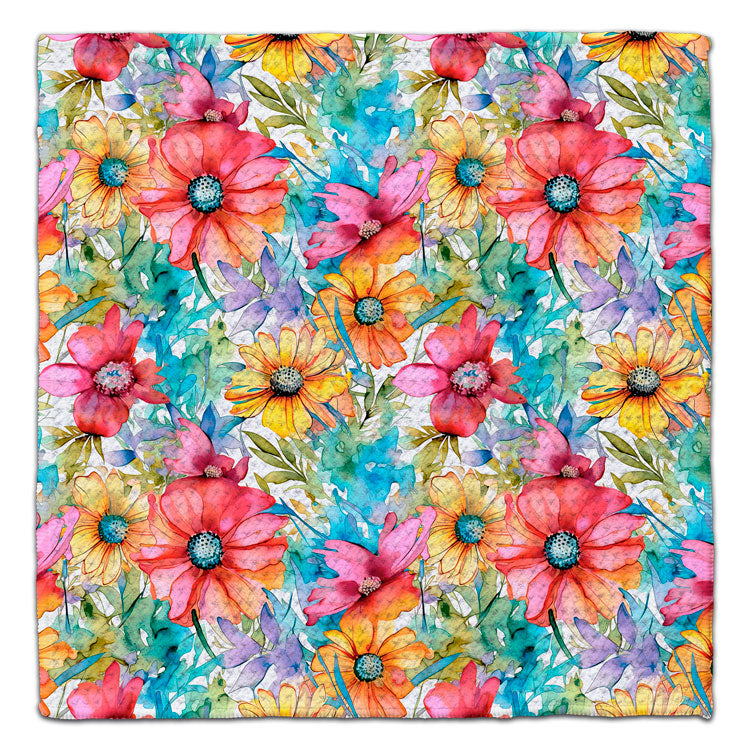 Bright Garden Flowers Washcloth - CJ Bella Co.