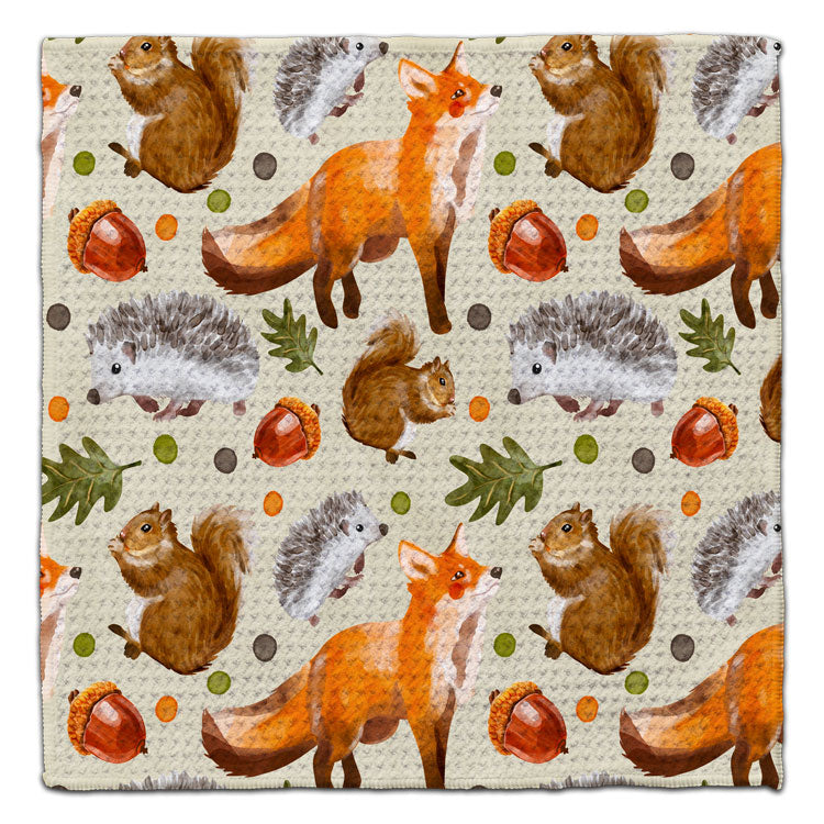 Fox, Squirrel & Hedgehog Eco-Friendly Washcloth