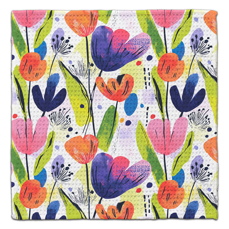 Tulip Large Print Eco-Friendly Washcloth