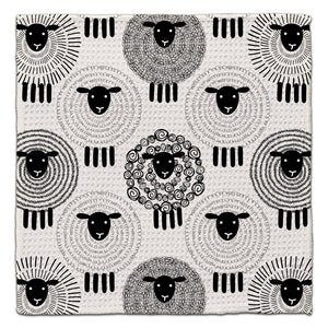 Black and White Sheep Eco-Friendly Washcloth