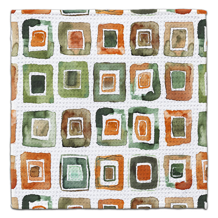 Water Color Squares in Saquares Eco-Friendly Washcloth