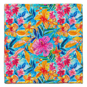 Pink & Orange Flowers Eco-Friendly Washcloth