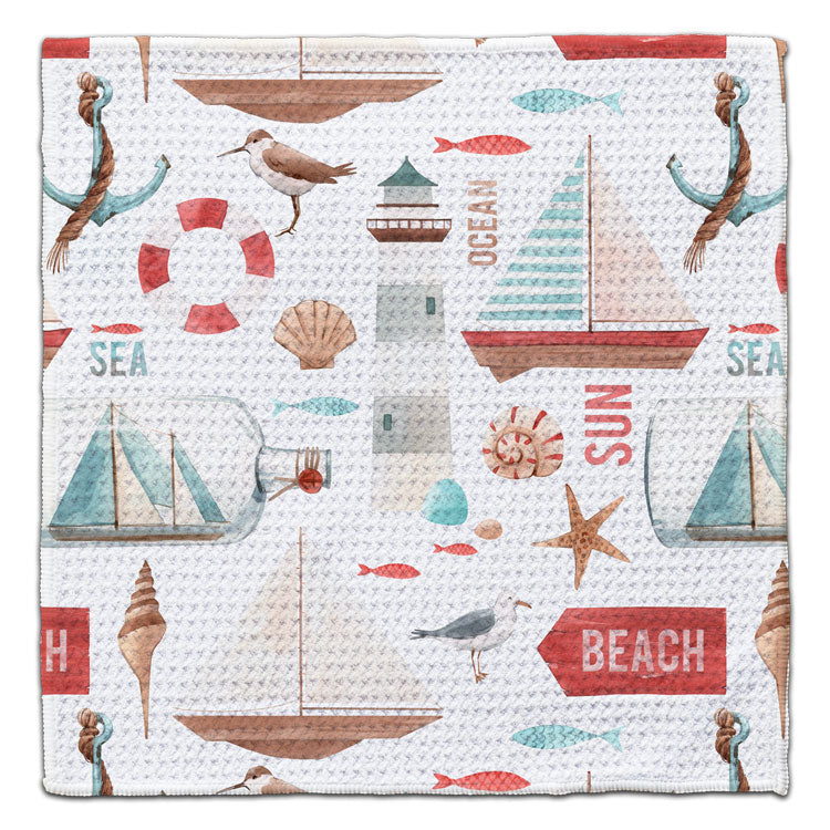 Nautical Collage Eco-Friendly Washcloth
