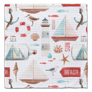 Nautical Collage Eco-Friendly Washcloth