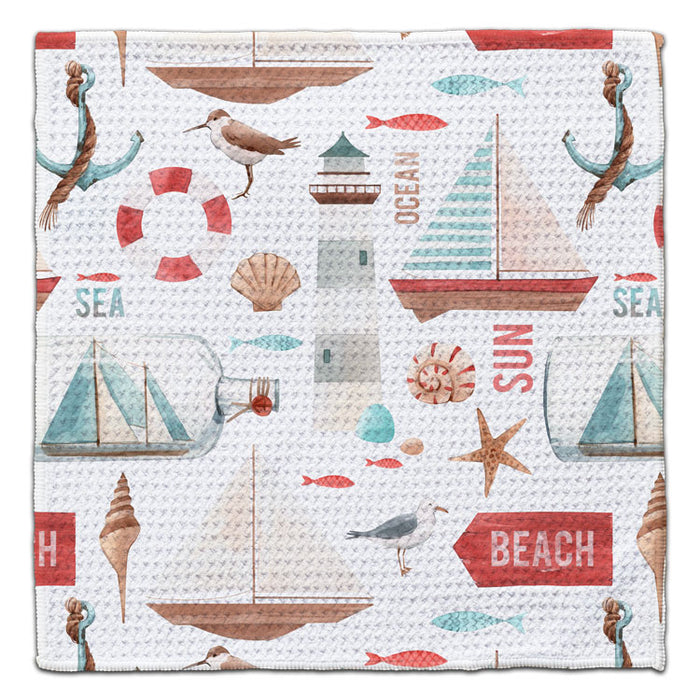 Nautical Collage Eco-Friendly Washcloth