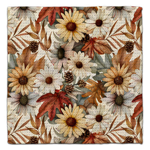 Pine Cones and Daisies Eco-Friendly Washcloth