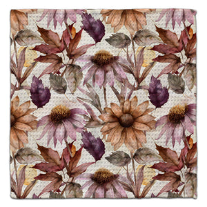 Purple Leaves and Asters Eco-Friendly Washcloth