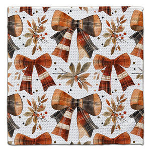 Plaid Bows Eco-Friendly Washcloth