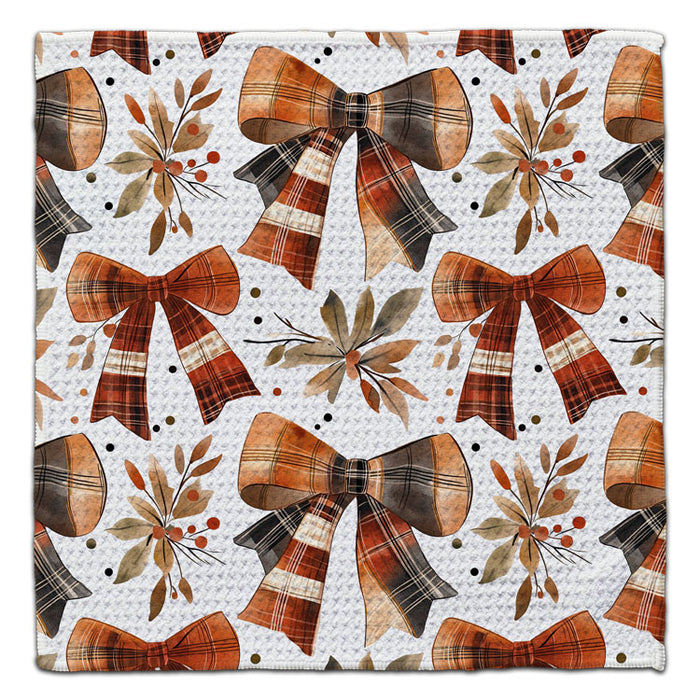 Plaid Bows Eco-Friendly Washcloth