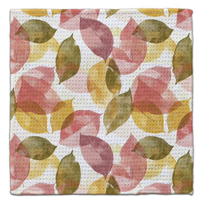 Earth Tone Birch Leaves Eco-Friendly Washcloth