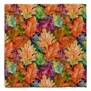 Tri-Color Oak Leaves Eco-Friendly Washcloth