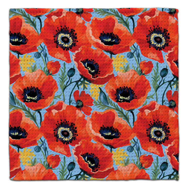 Field of Poppies Eco-Friendly Washcloth - CJ Bella Co.