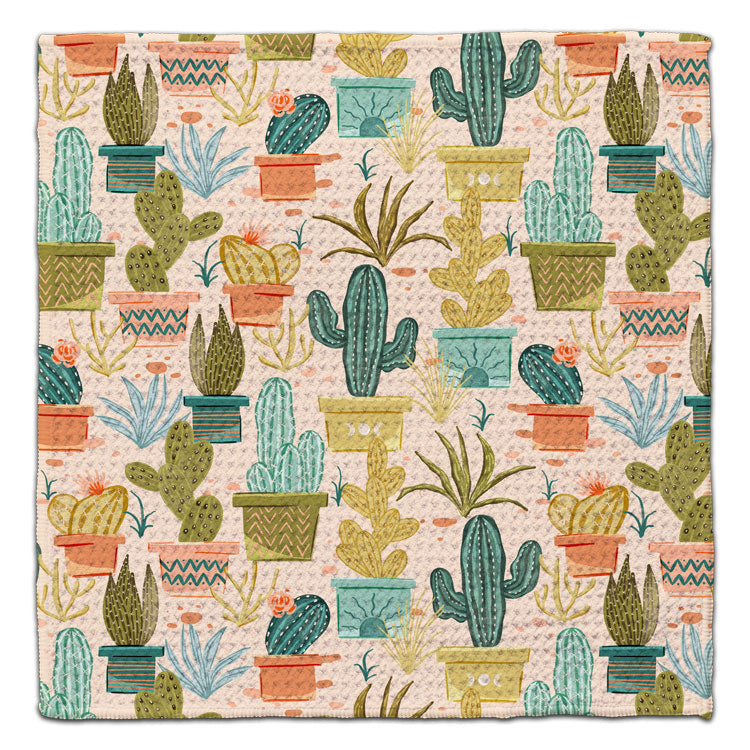 Multi Color Cacti Eco-Friendly Washcloth