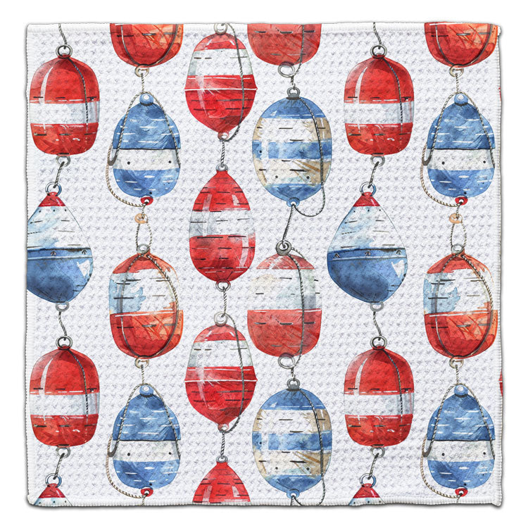 Red & Blue Bobbers Eco-Friendly Washcloth