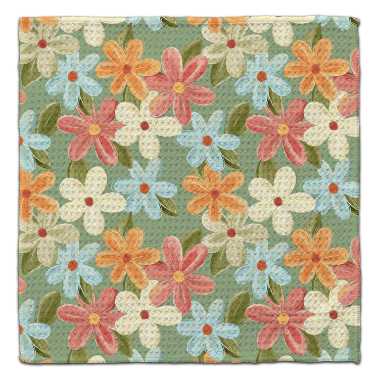 Pastel Spring Summer Flowers Eco-Friendly Washcloth
