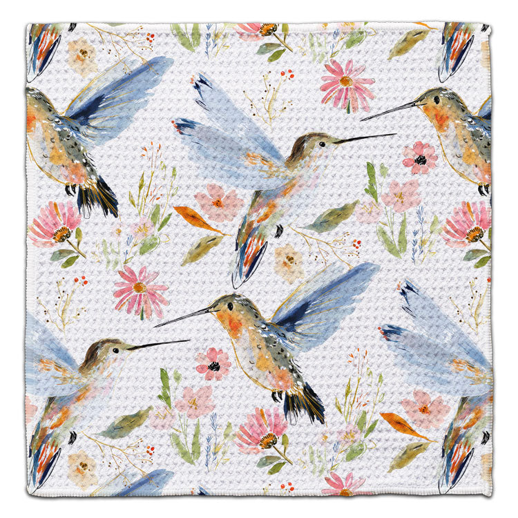 Blue Winged Hummingbirds Eco-Friendly Washcloth - CJ Bella Co.