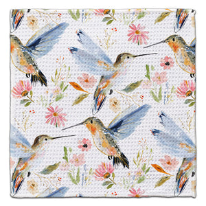Blue Winged Hummingbirds Eco-Friendly Washcloth - CJ Bella Co.