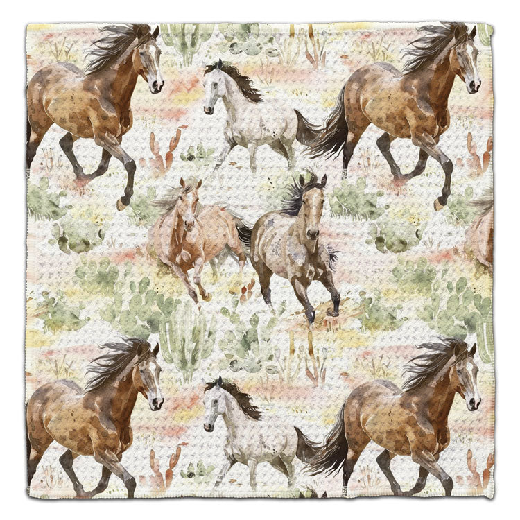 Galloping Horses Eco-Friendly Washcloth