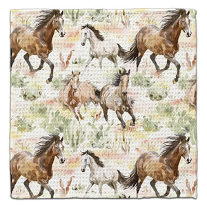 Galloping Horses Eco-Friendly Washcloth
