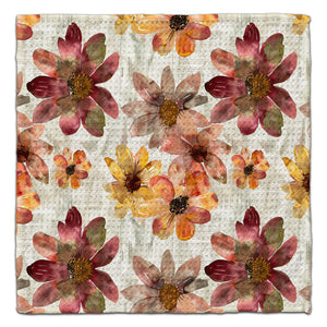 Autumn Leaves on Newspaper Eco-Friendly Washcloth - CJ Bella Co.