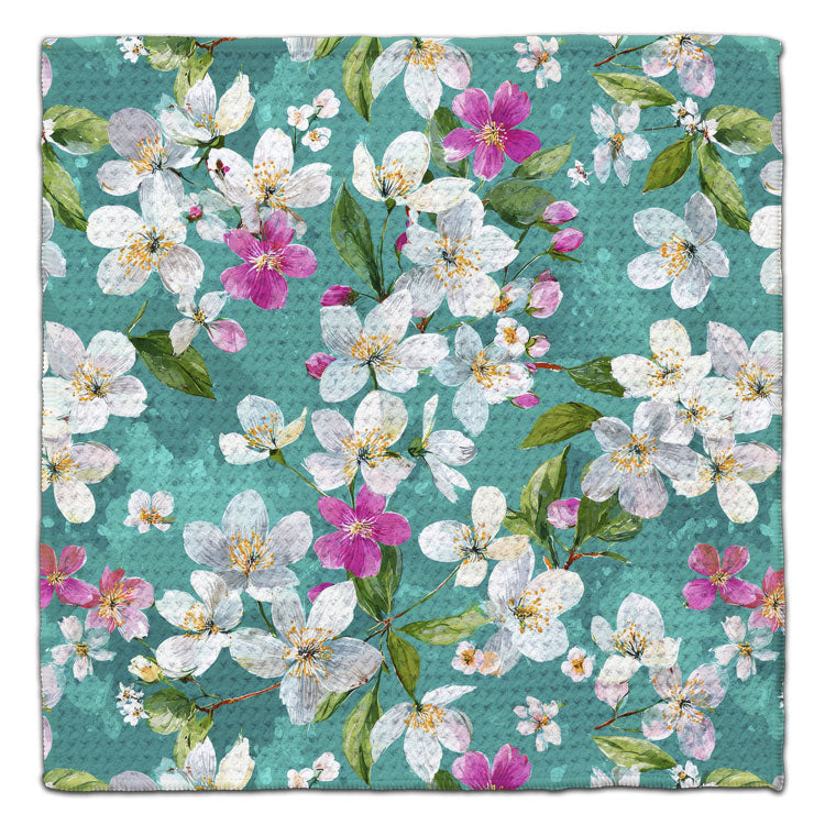 White and Pink Jasmine Eco-Friendly Washcloth